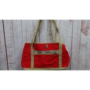 Ralfeaux Vintage 1970s Canvas Tote Bag W Handles - Strawberry Vine USA Flag